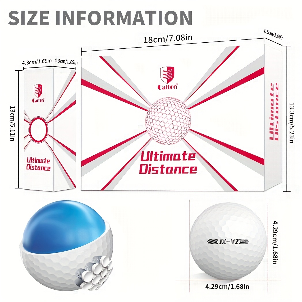 Caiton 12/6/3pcs (Optional) Golf Long Distance Balls - Image 8