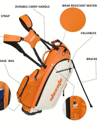 A Golf Stand Bag with 6 Compartments, Portable And Lightweight