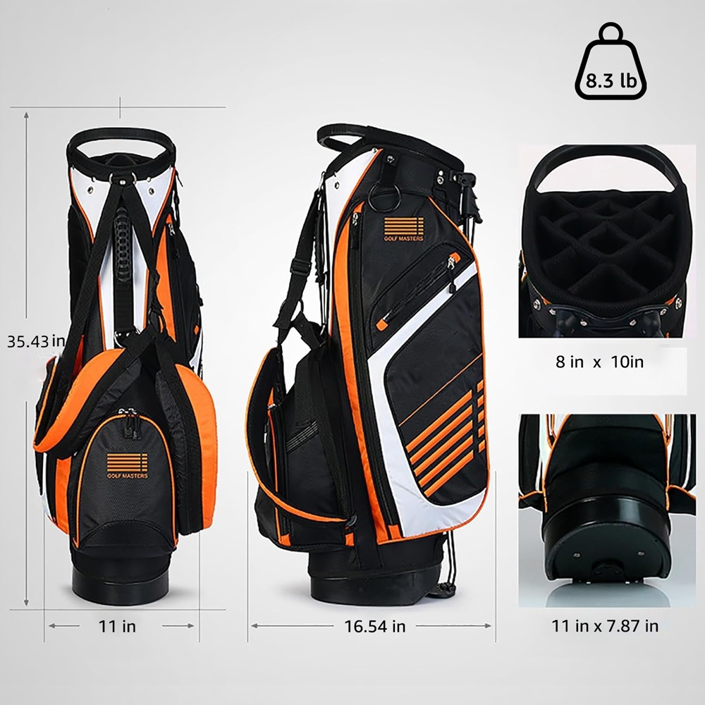 Golf Stand Bag 14 Way Top Dividers Ergonomic with 5 Pockets - Image 4