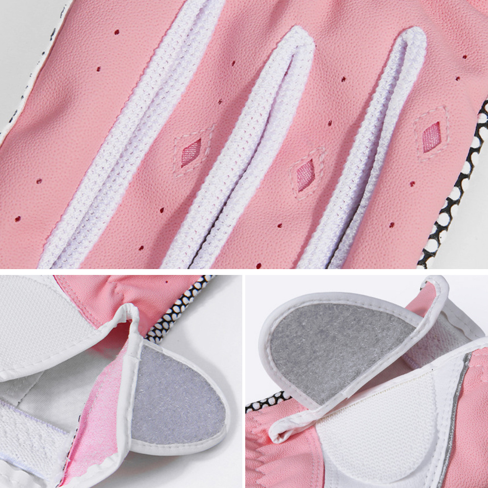1 Pair Women's Breathable PU Golf Gloves with Non-Slip Grip - Image 12