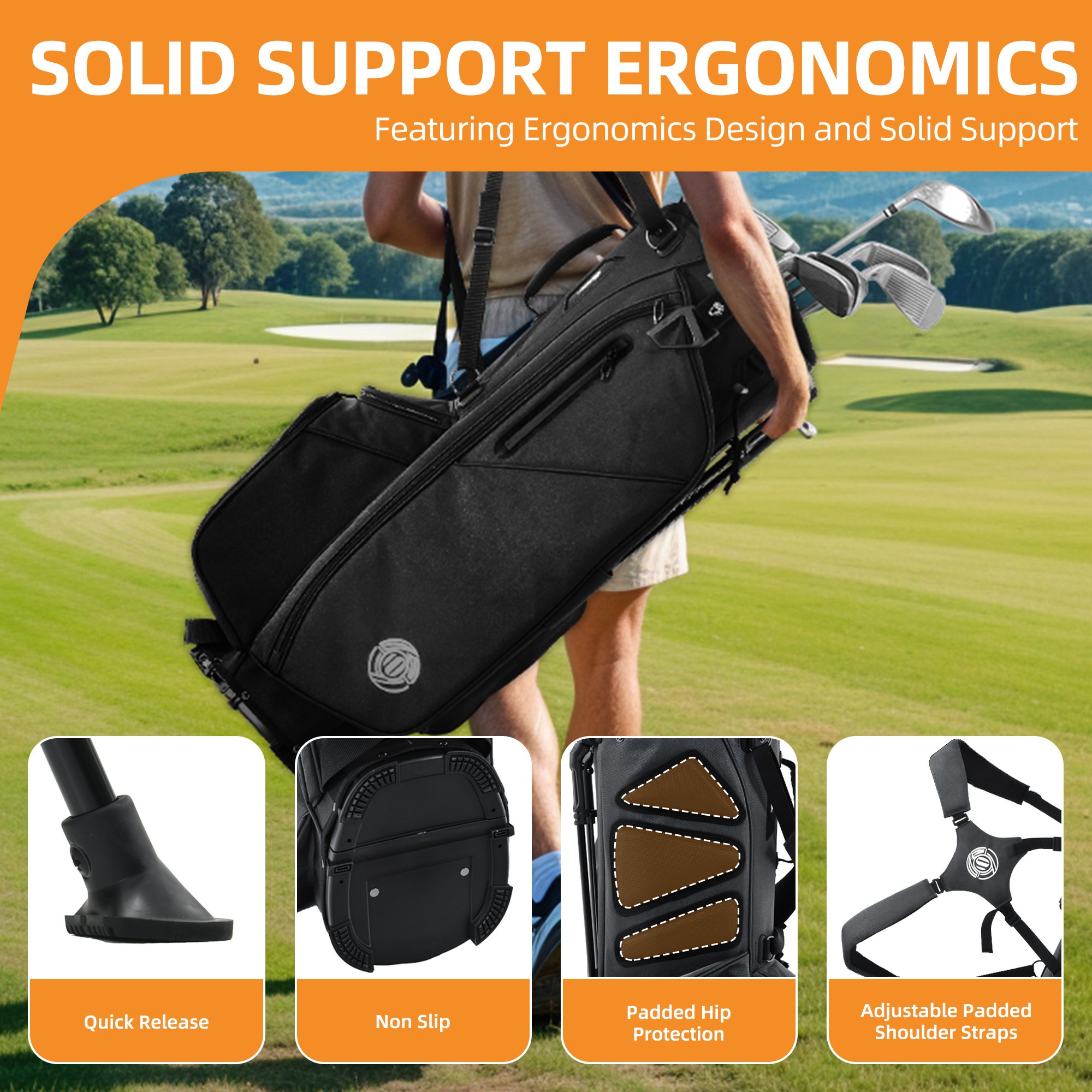 Shop source 14-Way Heavy-Duty Golf Stand Bag with Stand - Image 7