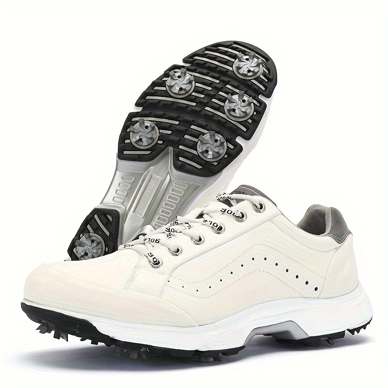 Men's Trendy Non-slip Lace Up Golf Shoes With Cleats - Image 6