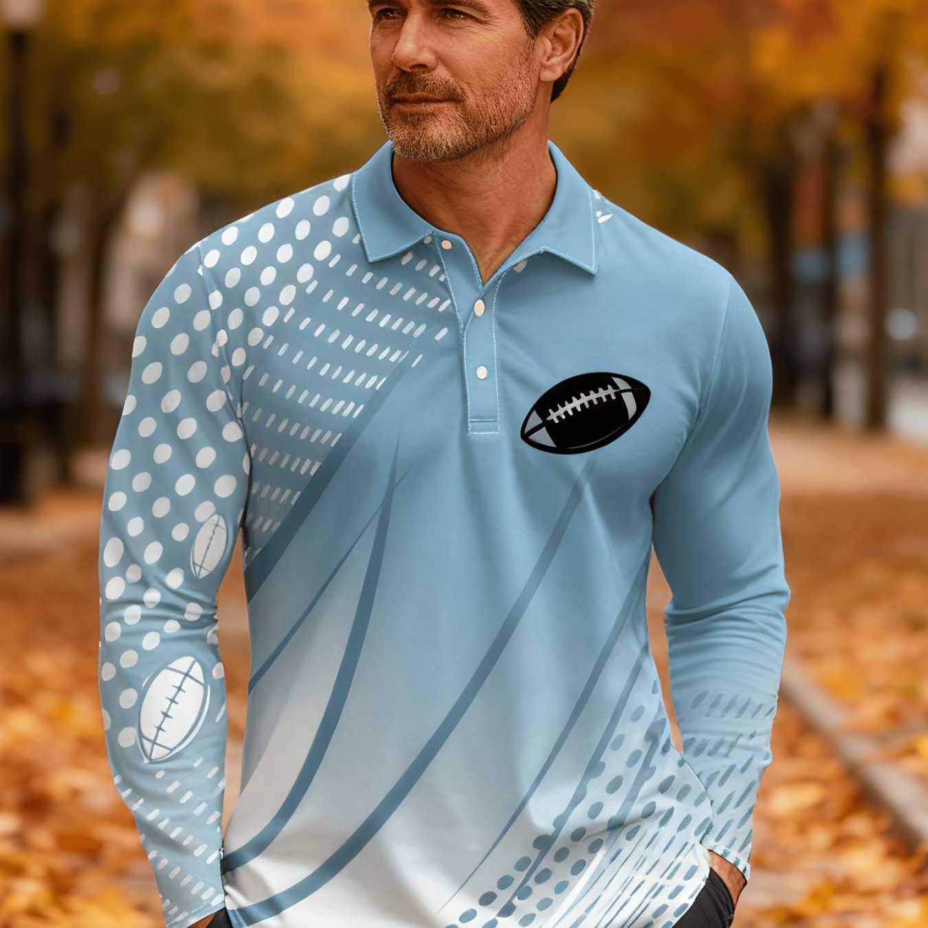 Men's Lightweight Breathable Golf Shirt with Long Sleeves - Image 14