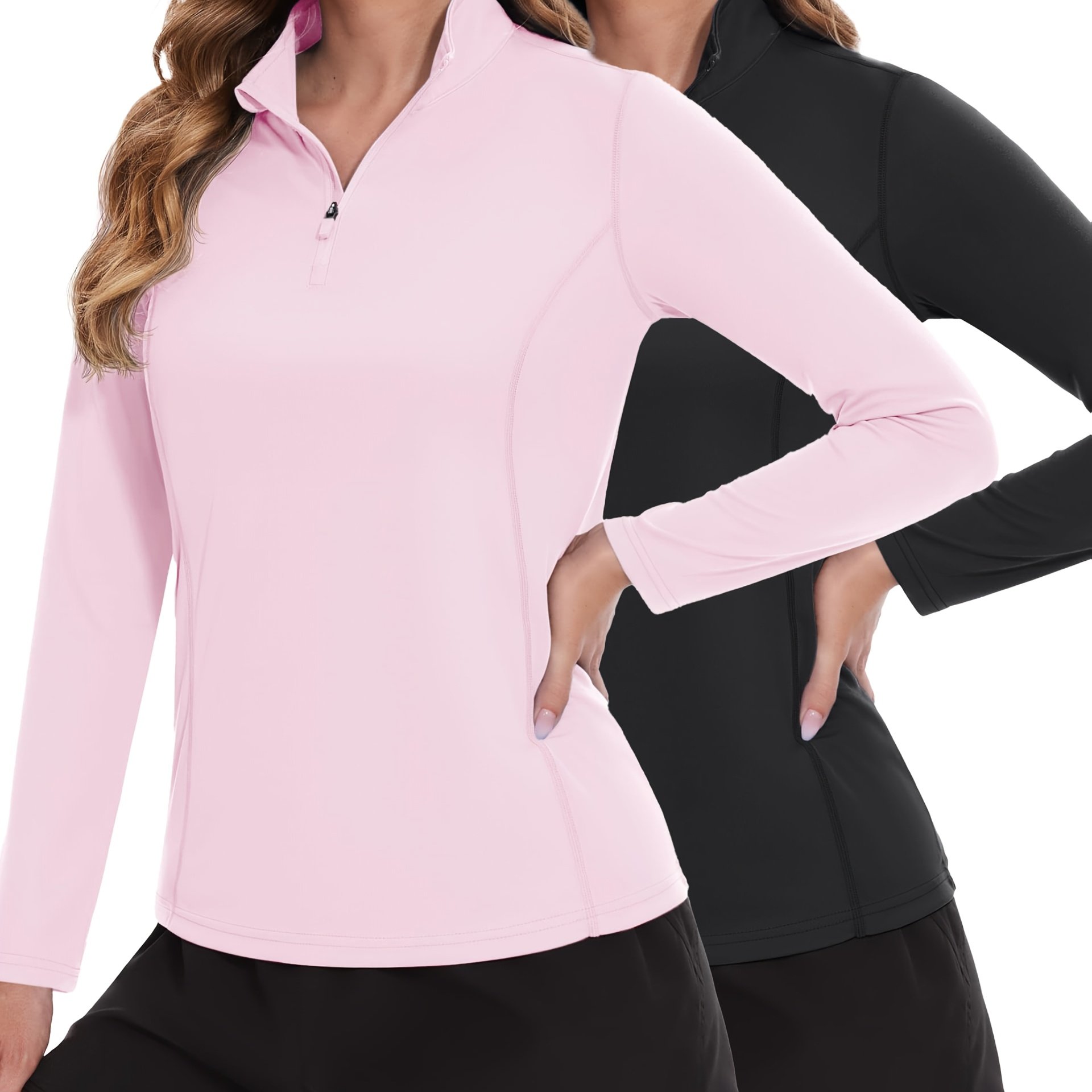 2pcs - Women's 1/4 Zip Pullover - Quarter Zip Golf Shirts - Image 10