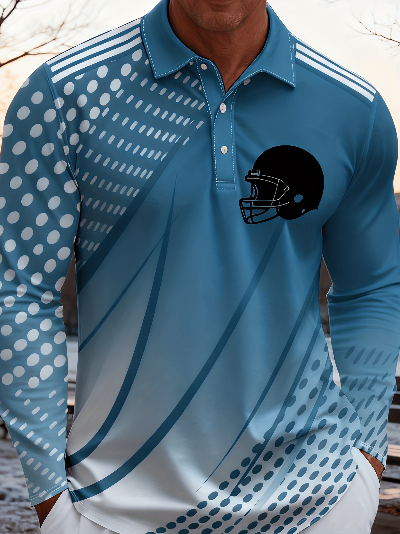 Men's Lightweight Breathable Golf Shirt with Long Sleeves - Image 8