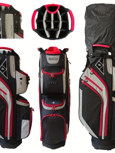 14 Way Golf Cart Bag For Push Bag Classy Design Full Length With Cooler, Rain Hood, Putter Well