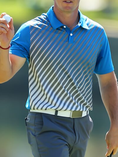 Men's Casual Sports Style Golf Polo Shirt, Suitable For Wearing In Various Ball Games