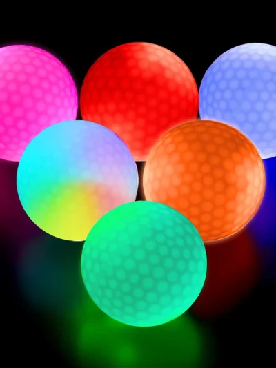 Caiton 6pcs LED Golf Balls , Ultra-Bright, Impact-Activated, Long-Lasting Glow, Night Golf Essential, Great Gift Idea