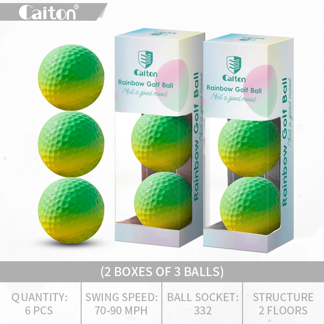 Caiton 6/3PCS Soft Rainbow Golf Balls - Image 12