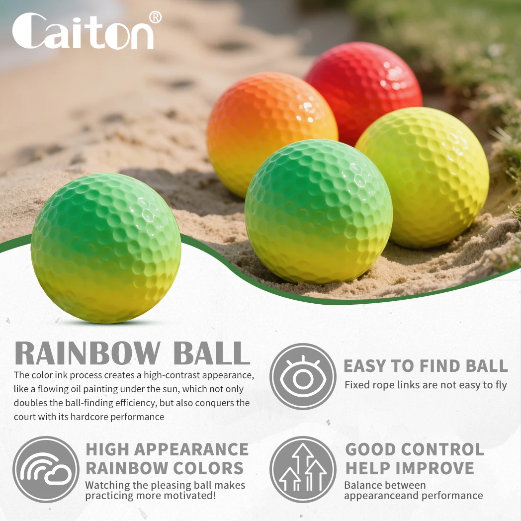 Caiton 6/3PCS Soft Rainbow Golf Balls - Image 4