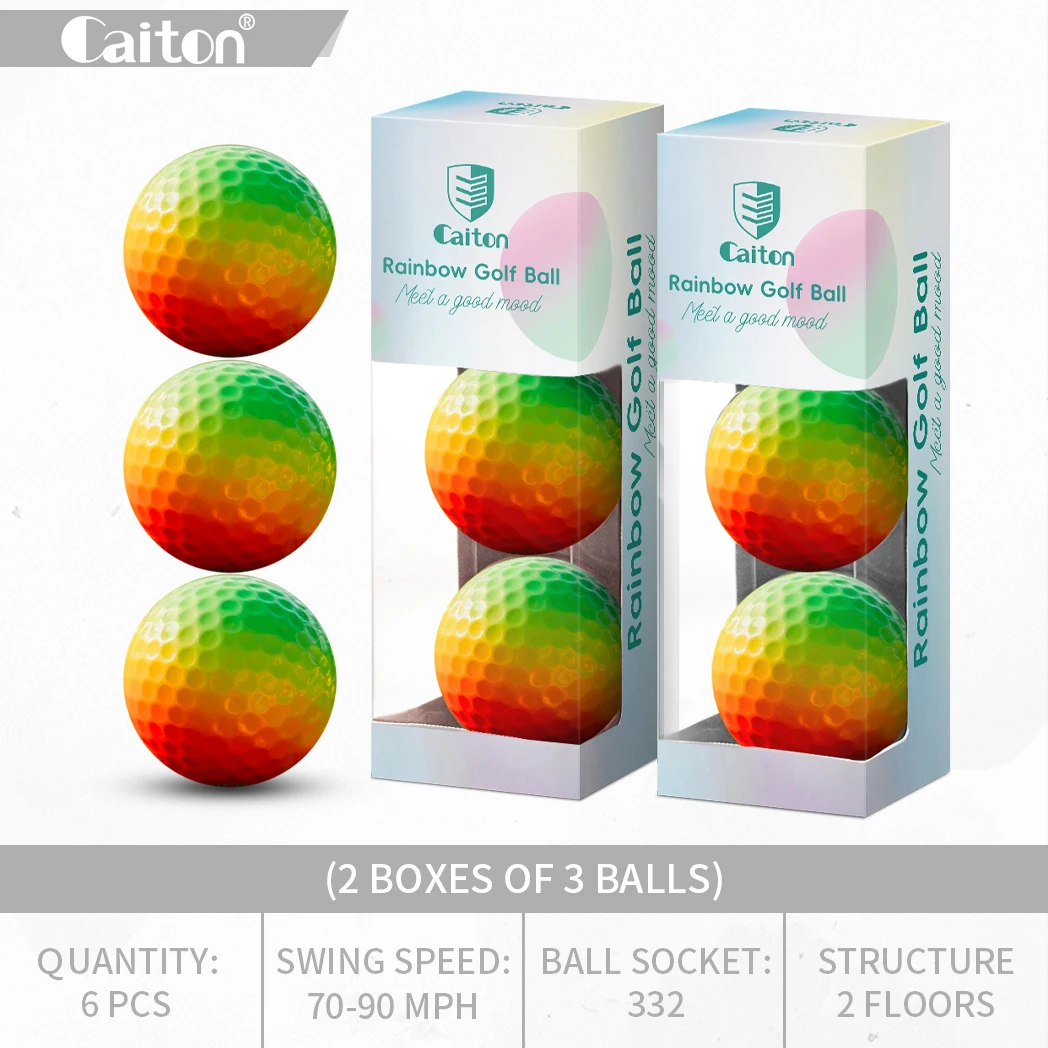 Caiton 6/3PCS Soft Rainbow Golf Balls - Image 9