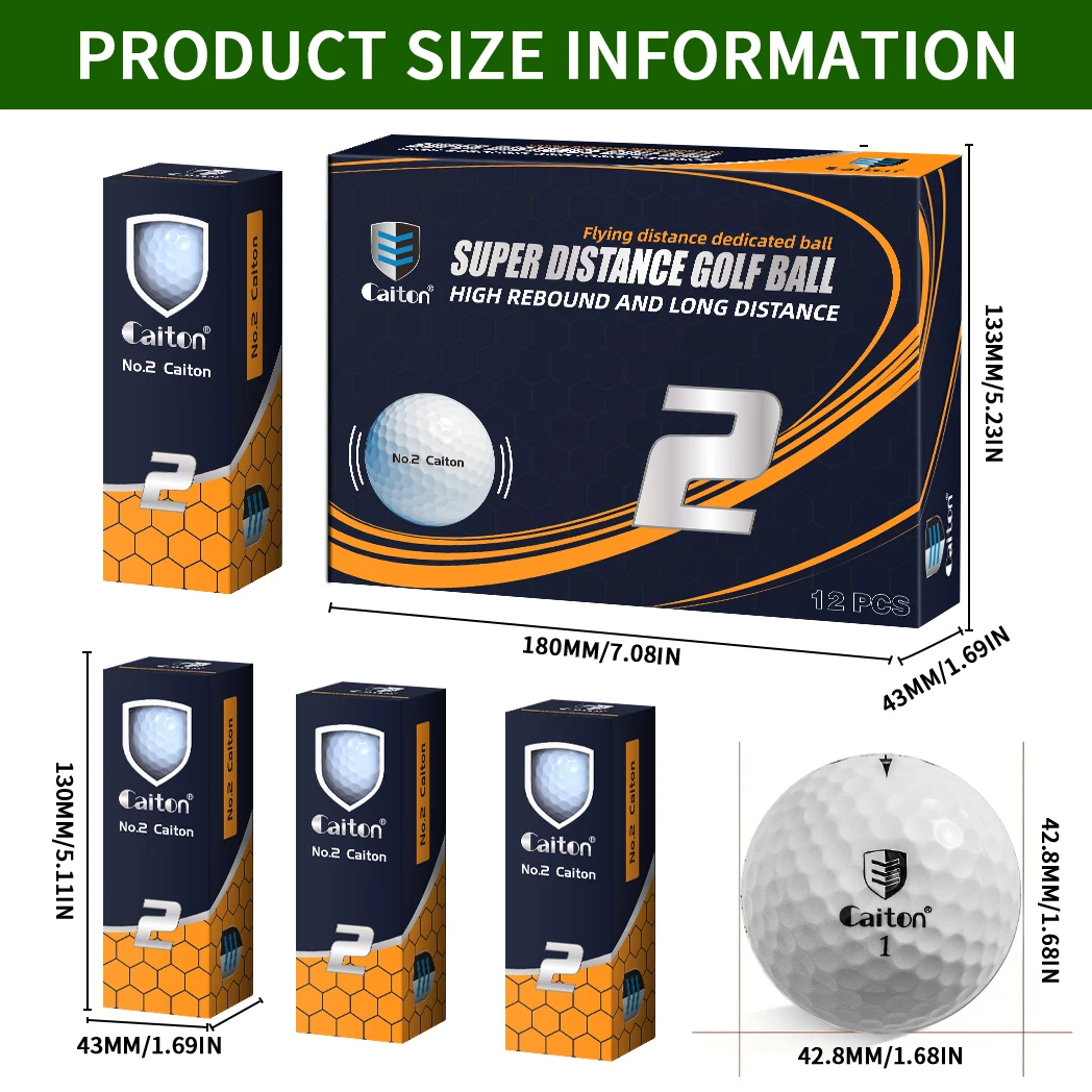 Caiton 12/6/3PCS Premium Multi-Layer Golf Balls - Image 2