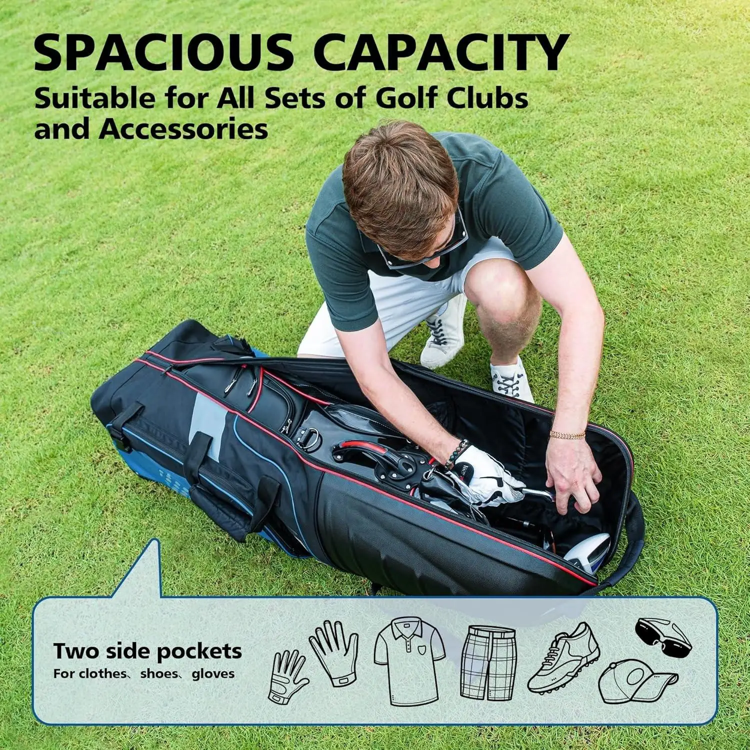 Golf Travel Bags for Airlines with Wheels - Image 6