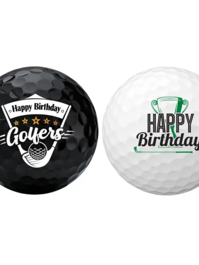 2 Pcs Birthday Golf Balls Set Birthday Novelty Golfer Gift for Coworkers Golfers Golf Lovers