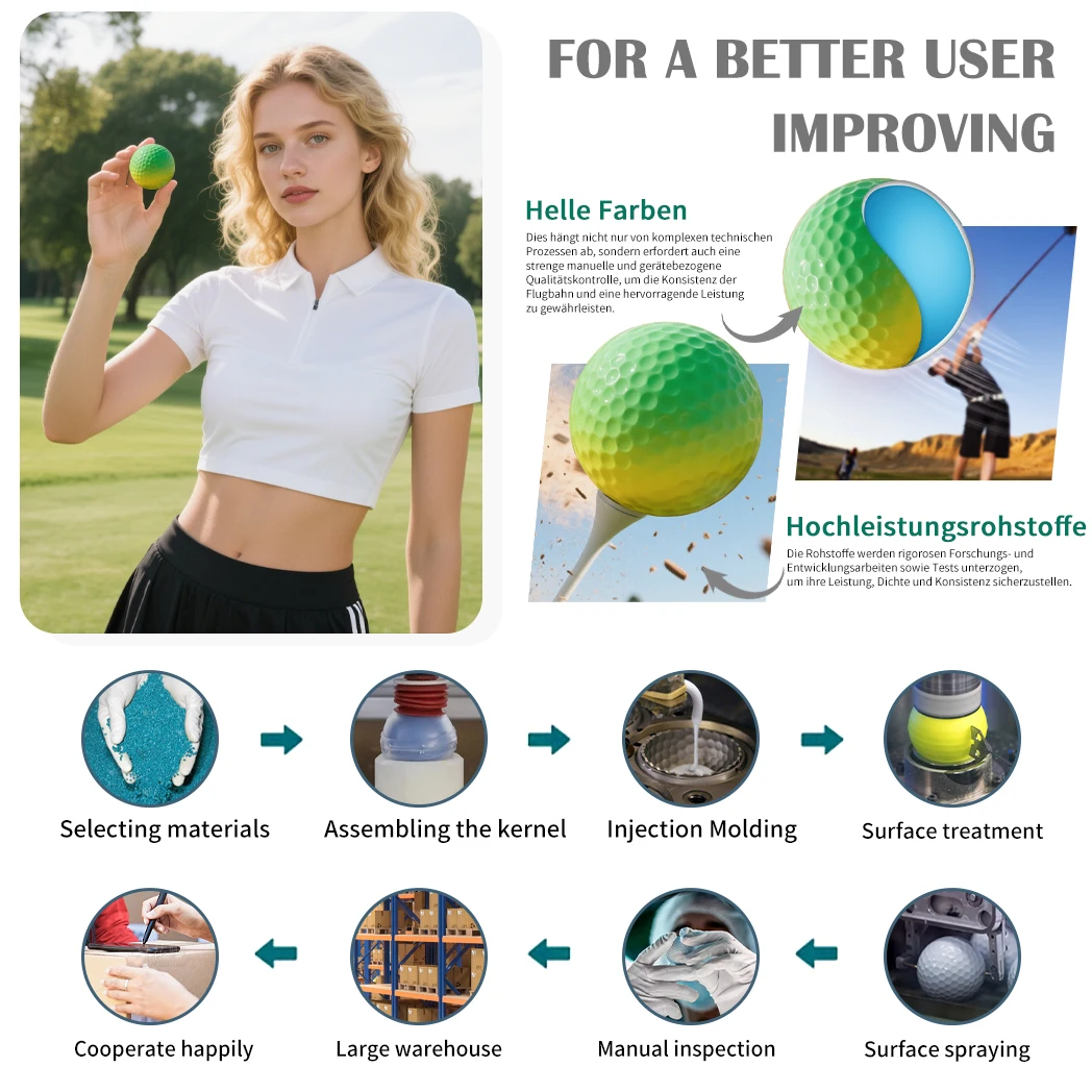 Caiton 6/3PCS Soft Rainbow Golf Balls - Image 6