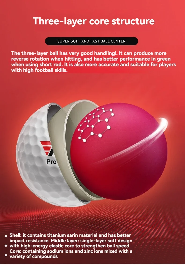 PGM Official 3-Layer Premium Golf Balls Practice - Image 4
