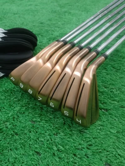 TaiFu 2024New Men's p790 Golf Clubs copper color P790 Golf Irons Fourth generation 7pcs 4-9P R/S/SR Flex Steel/Graphite Shaft