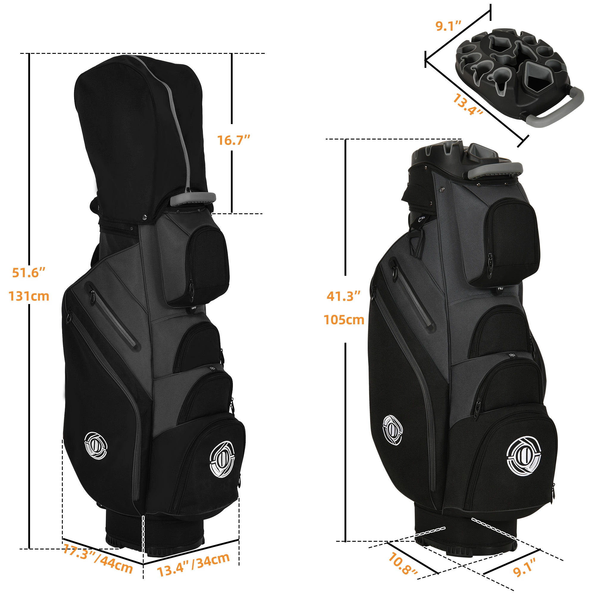 Cozerex Golf Bag, 14 Way Top Golf Cart Bag - Image 2