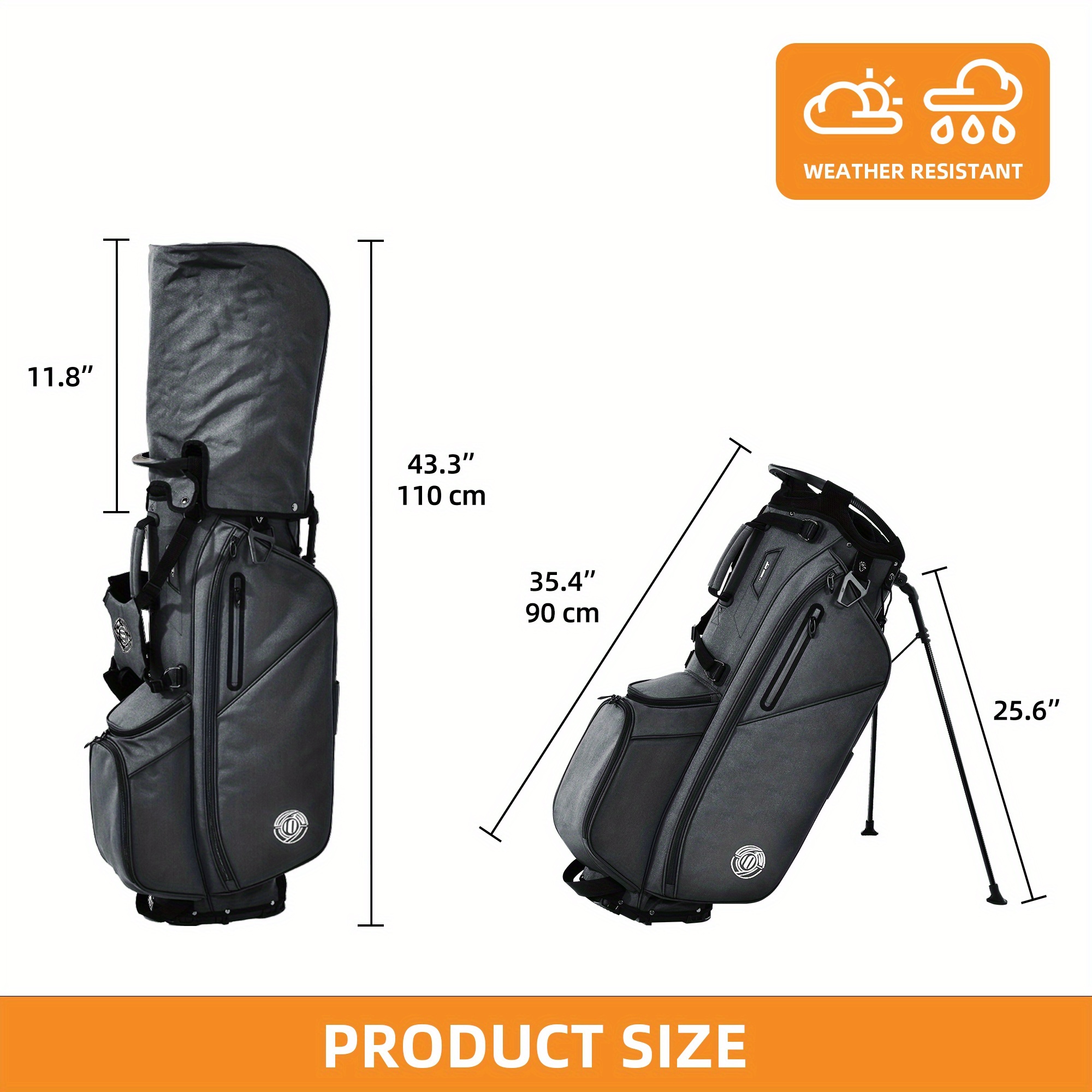 Shopsource 14-Way Lightweight Golf Stand Bag with Stand - Image 5