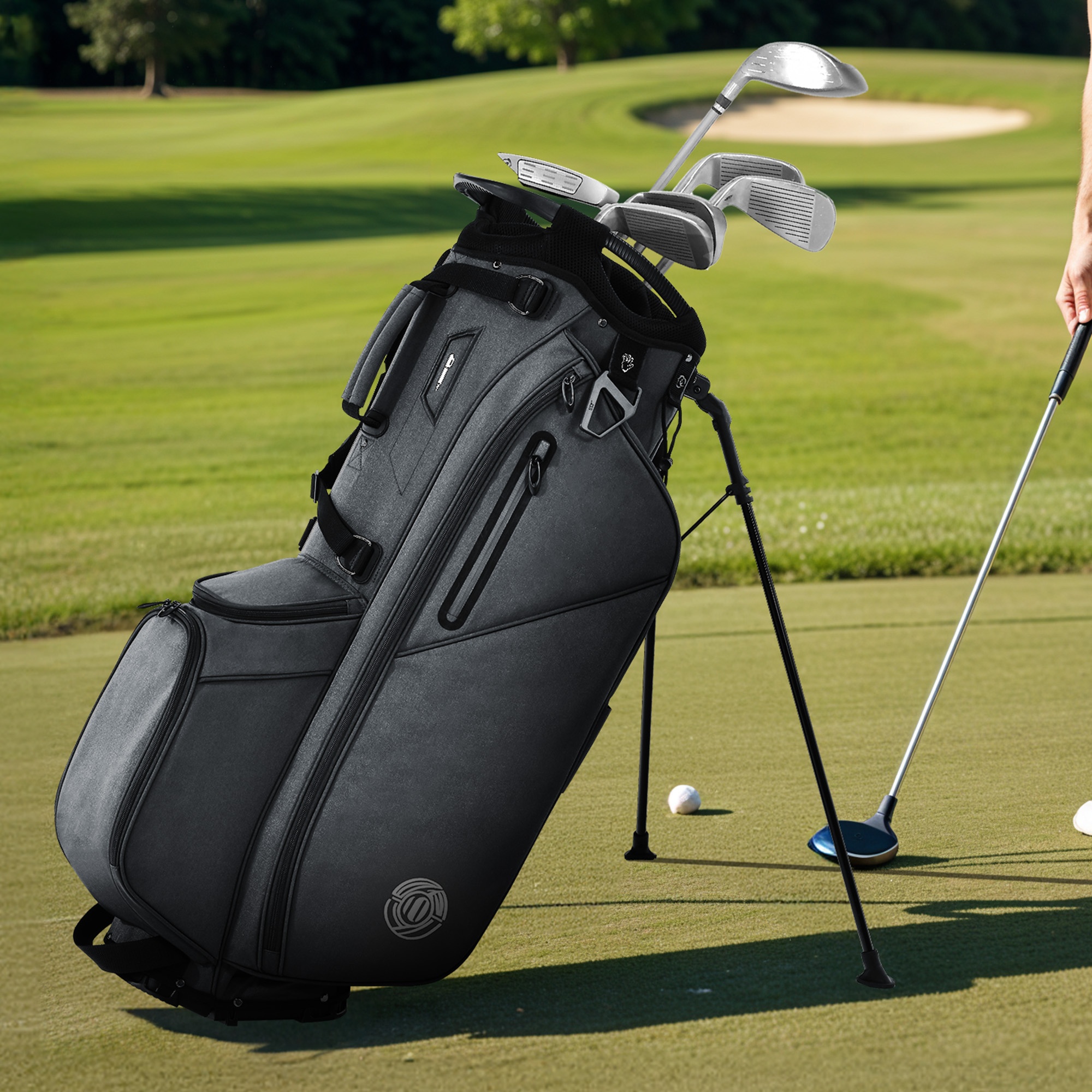 Shopsource 14-Way Lightweight Golf Stand Bag with Stand - Image 2