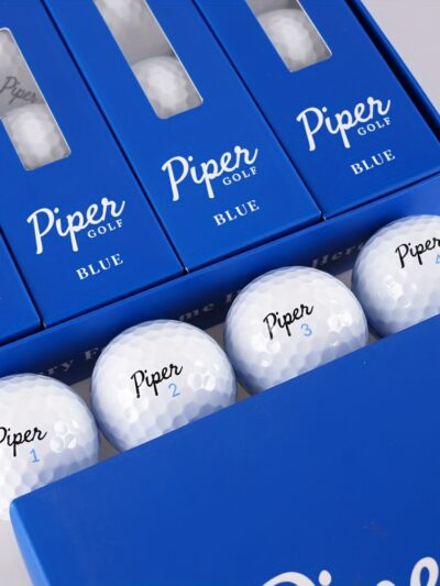 12pcs Blue Golf Ball (Long Distance Special Ball) Made Of 3-layer Surlyn Material, with A Hard And Elastic Shell for Better Hitting Distance, Suitable for Golfers