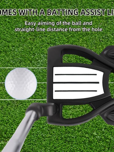 1 Putter - Right Hand, Ergonomic Grip, Face/Toe/Heel Weighting System, Cast Head for Enhanced Stability