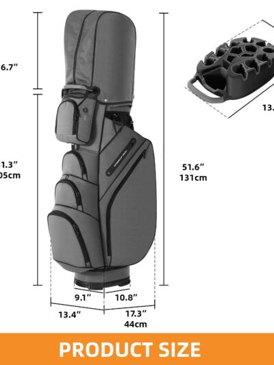 1 Hard Shell Waterproof Golf Cart Bag