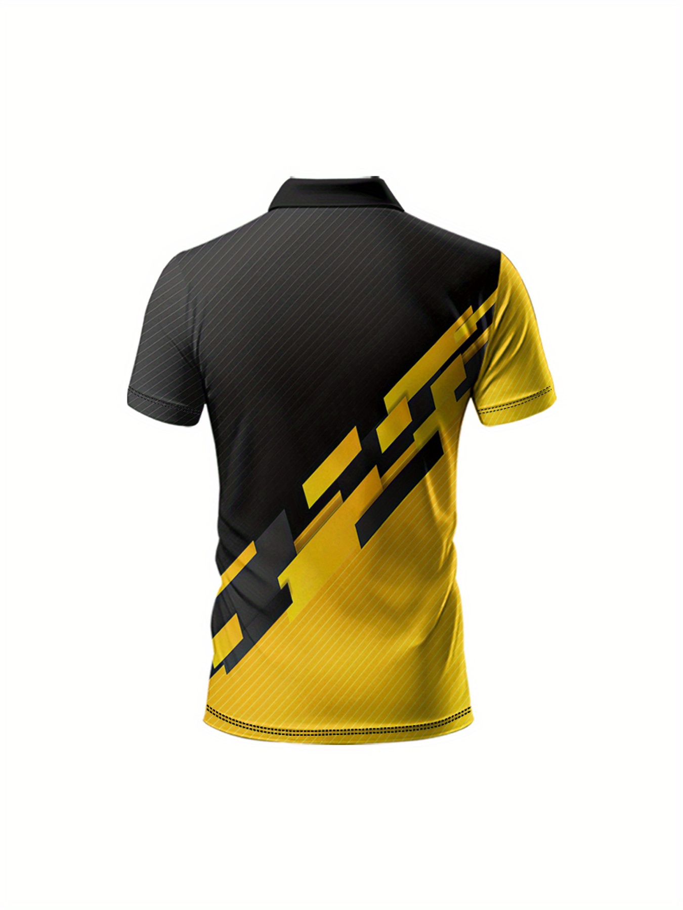 2D Flat Printing Men's Lightweight Breathable Golf Shirt - Image 4