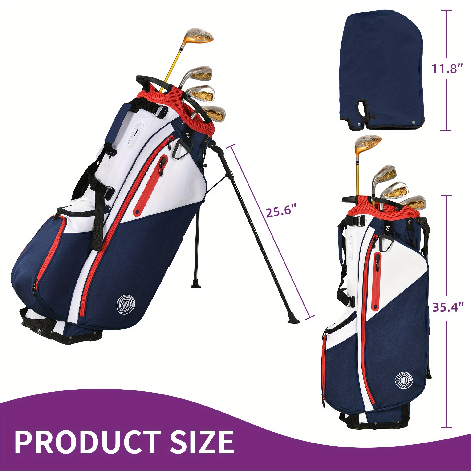 Shop source 14 Way Golf Bag with Stand, Lightweight Golf Stand Bag for Men Women - Image 6