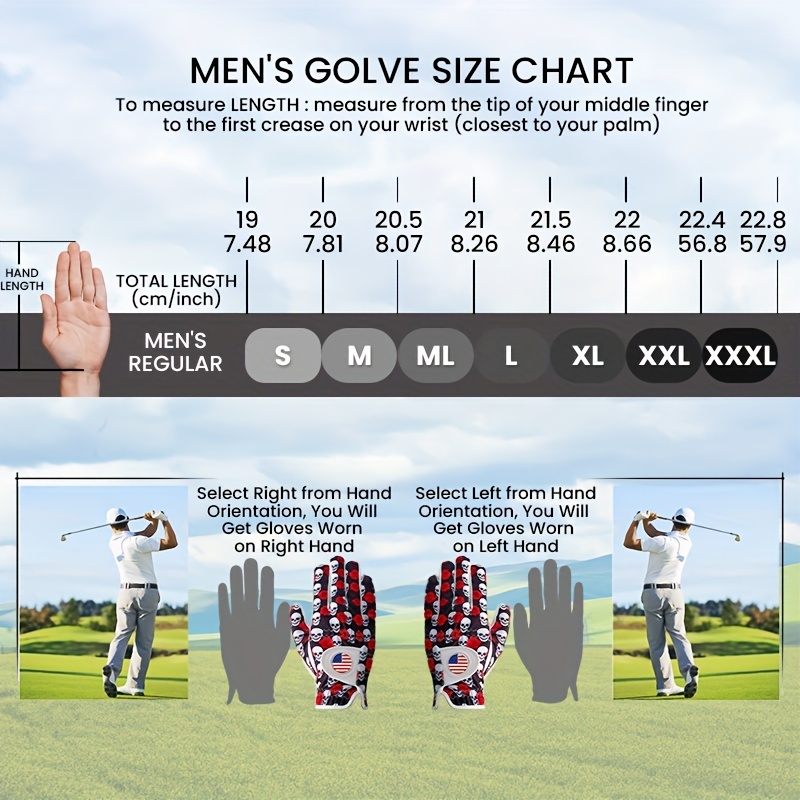 FINGER TEN Golf Gloves Men Right Handed Golfer Left Hand - Image 2