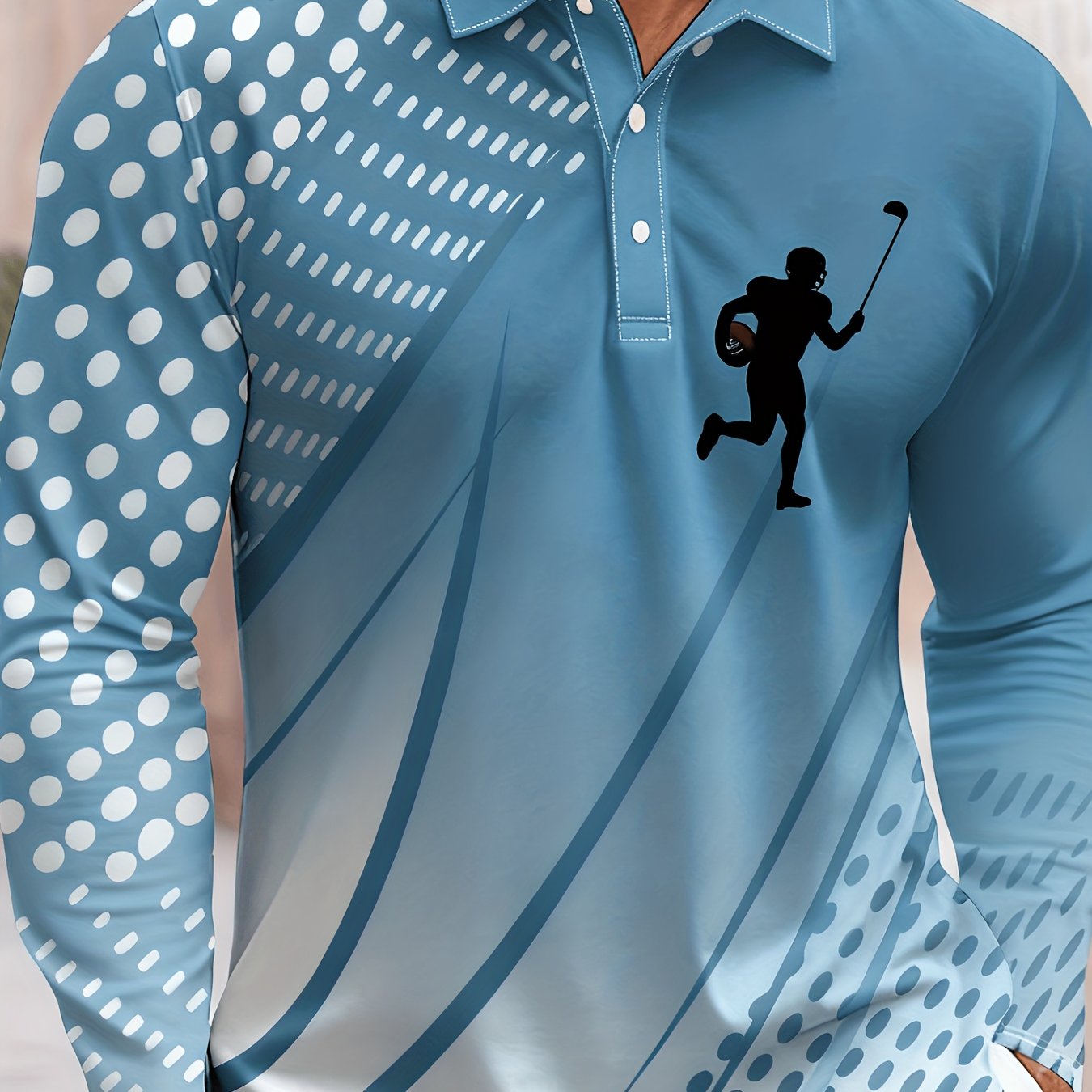 Men's Lightweight Breathable Golf Shirt with Long Sleeves - Image 15