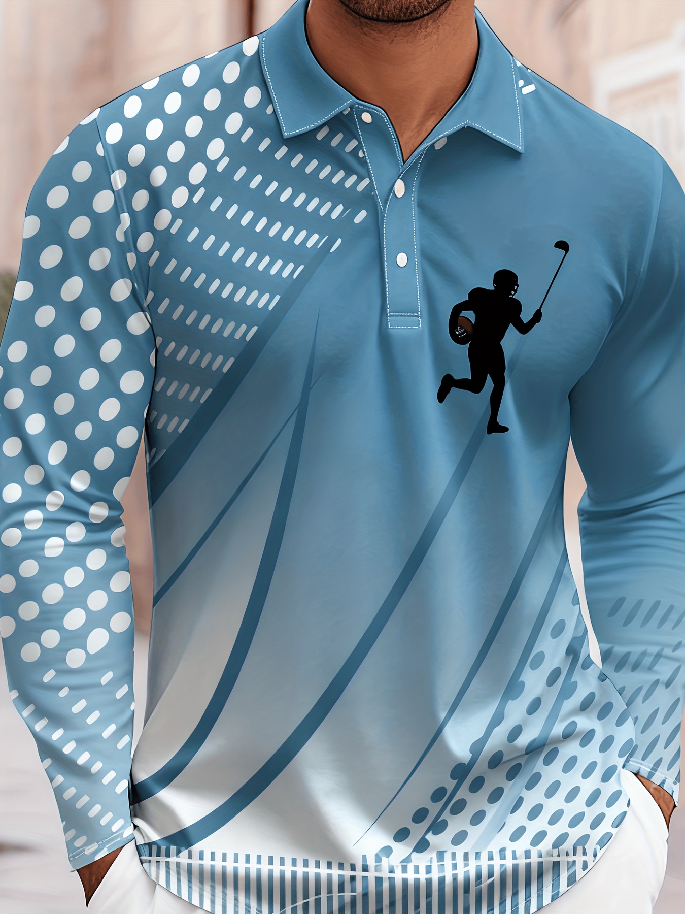 Men's Lightweight Breathable Golf Shirt with Long Sleeves - Image 4