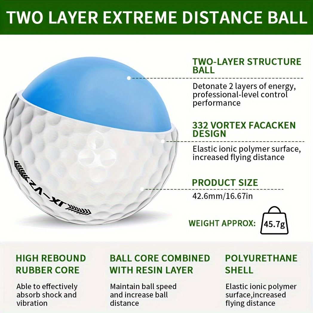 Caiton 6pcs Long Distance Golf Balls - Image 3