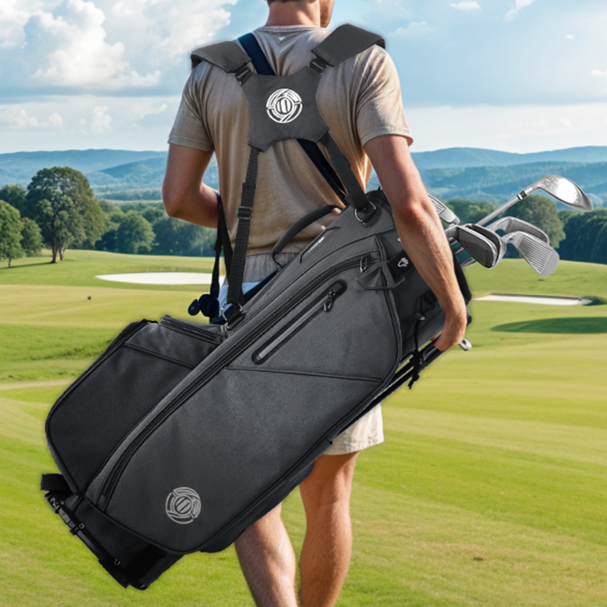 Shopsource 14-Way Lightweight Golf Stand Bag with Stand - Image 10