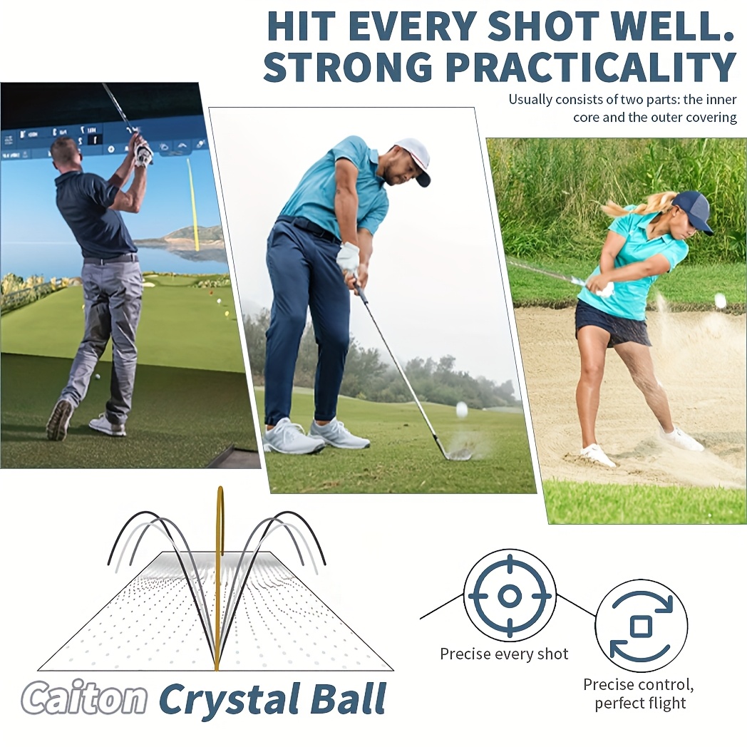 12pcs Caiton Golf Balls - Crystal-Clear Finish, High-Visibility Blue 2-Layer Design for Maximum Distance, Control & Accuracy - Image 7