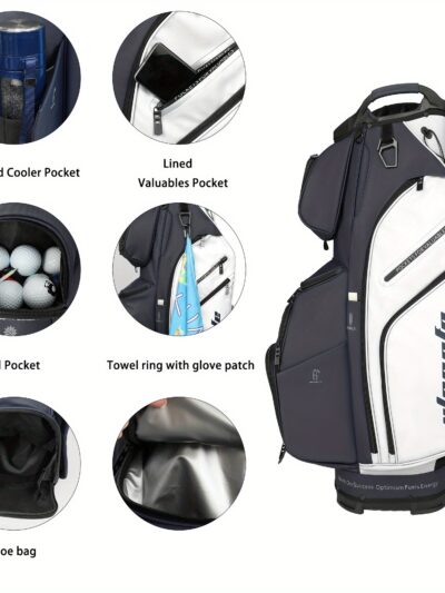 A Lightweight Golf Bag Made of Nylon with 14 Slots, Suitable for Both Men And Women
