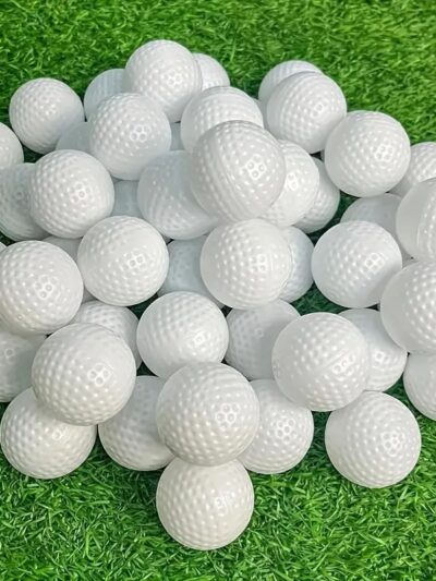 Durable Long-Flight Matte White Practice Golf Balls with Ridge Texture