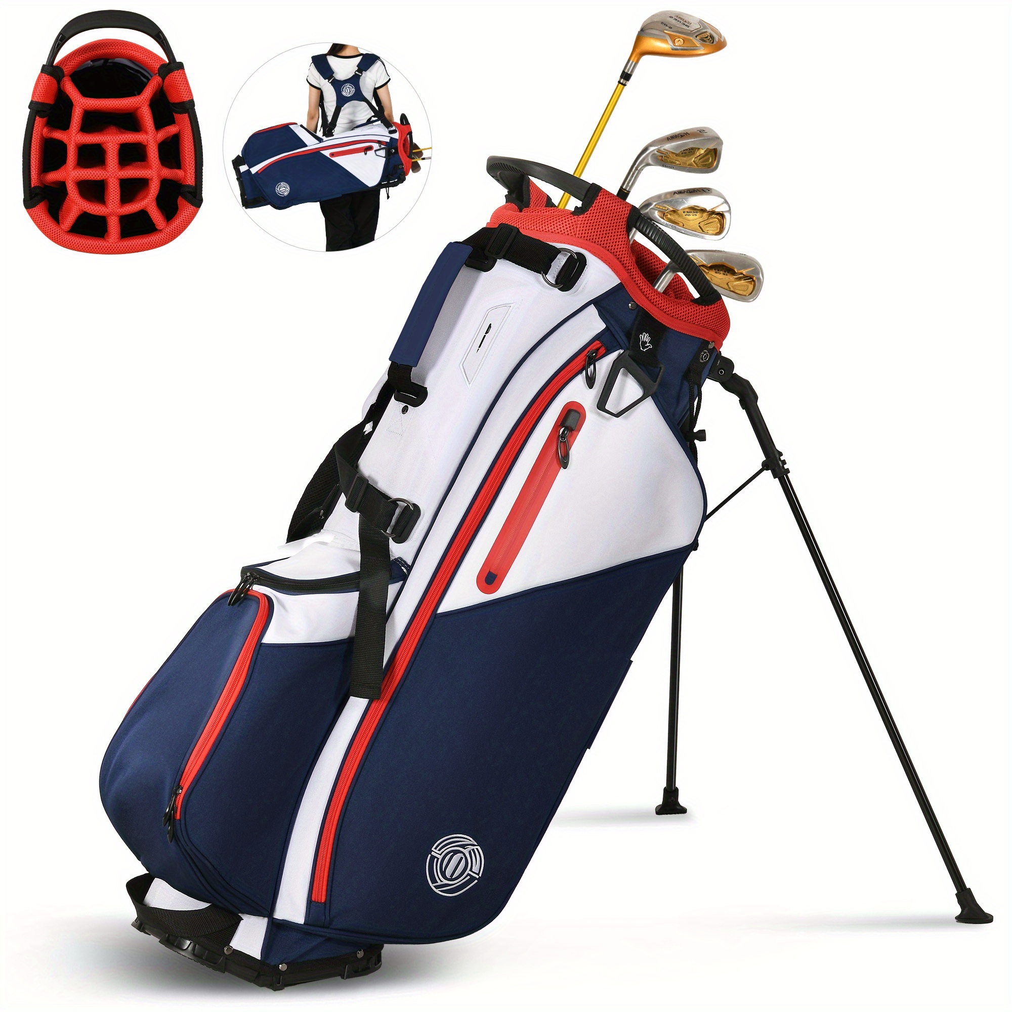 Shop source 14 Way Golf Bag with Stand, Lightweight Golf Stand Bag for Men Women
