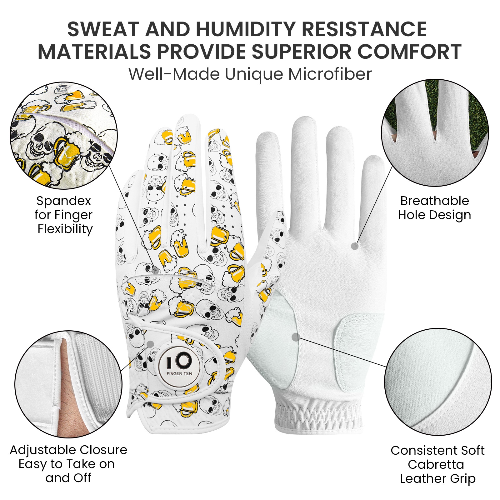 GKANDI Men's Golf Gloves Left Hand for Right-Handed Golfers - Image 4