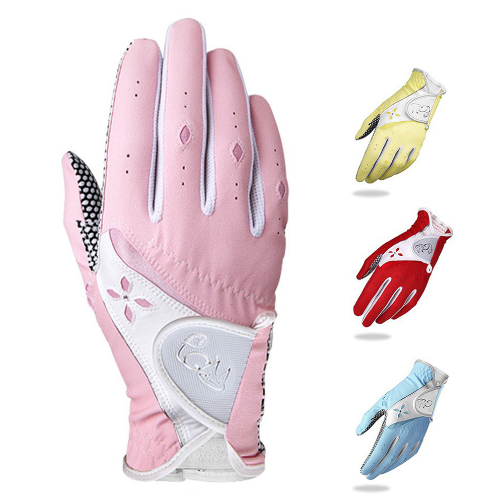 1 Pair Women's Breathable PU Golf Gloves with Non-Slip Grip - Image 2