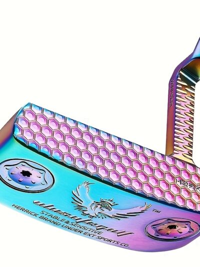 Golf Club Putter Men's Right Hand with Black Red Headshield PU Grip CNC Steel Mallet Professional