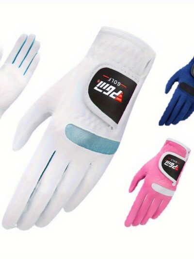 1 Pair Women's Golf Gloves Microfiber Cloth Anti-Slip Wear-Resistant Outdoor Sports Gloves Golf Supplies