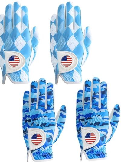 4 Pack GKANDI Stylish Golf Gloves Men