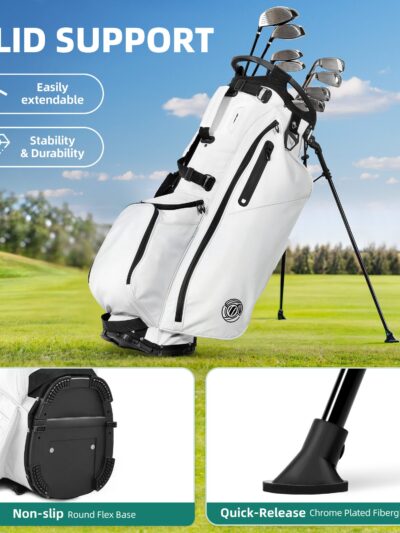 1 White Professional 14 Hole Standing Golf Bag