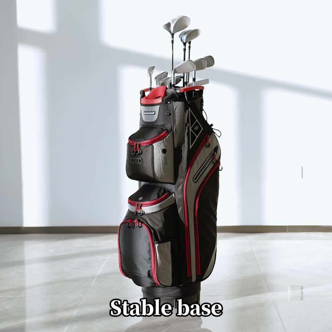 14 Way Golf Cart Bag For Push Bag Classy Design Full Length With Cooler, Rain Hood, Putter Well - Image 13