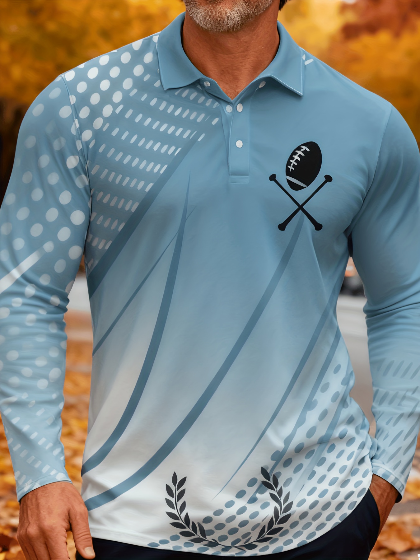 Men's Lightweight Breathable Golf Shirt with Long Sleeves - Image 10