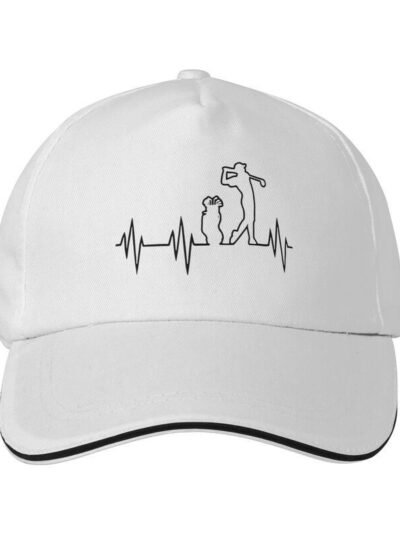 Adjustable ECG Golf Print Baseball Cap