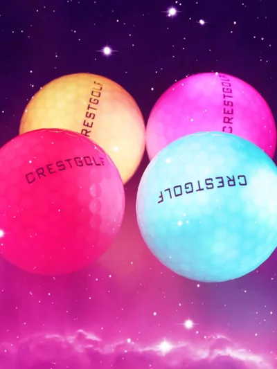 Crestgolf Golf Ball with Logo 3pcs/6pcs/10pcs/30pcs/Pack Night Glow Light Glow LED Golf Ball-Six Color