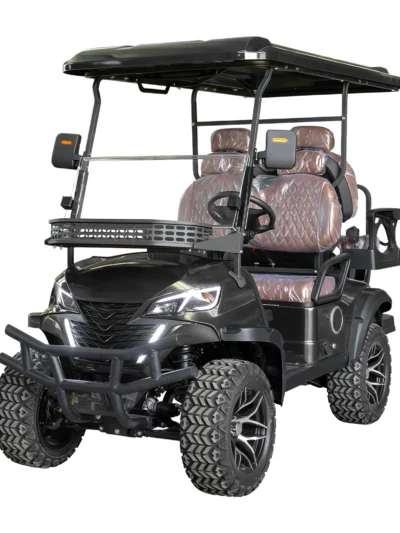 4P 60V Electric Golf Cart with 5KW Motor 25 MPH Top Speed 44 Miles Range Advanced Suspension