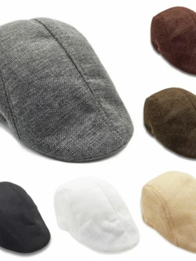 Peaky Newsboy Golf Driving Hat Caps Boys Mens Flat Cap Beret Cabbie Hat Vintage
